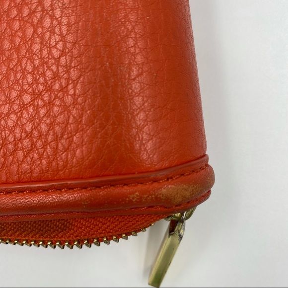 Tory Burch Amanda Zip Around Continental Wallet in Orange - Picture 5 of 11